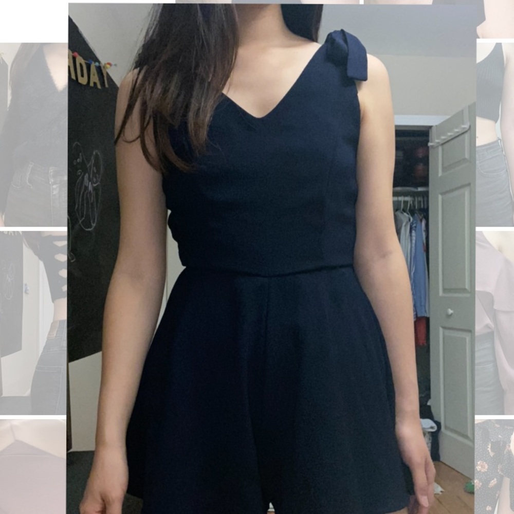 Altar’d State V-neck Tie Bow Romper
